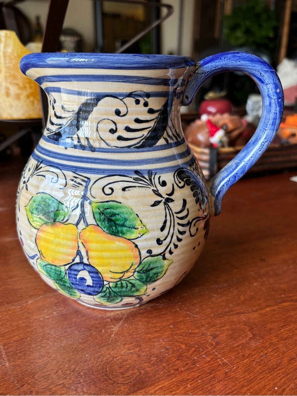 Vintage MAXCERA Lemon Pear Grapes
Water Pitcher unique and rare